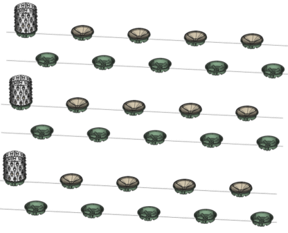 Lid-base to set up rows of multiple soil-less vertical barrels - Image 9