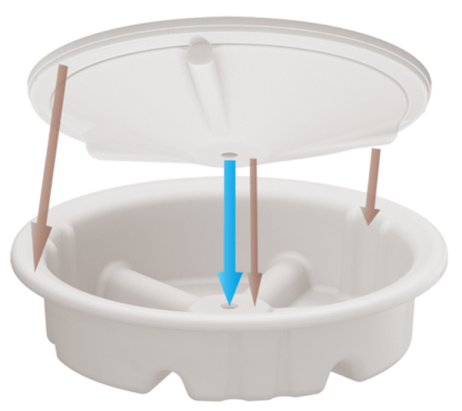 Lid-base to set up rows of multiple soil-less vertical barrels - Image 2