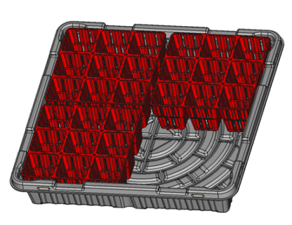 Preview: 3x3 Cell Substrate Inlay for Trays - Image 3